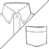Button-down collar with pocket