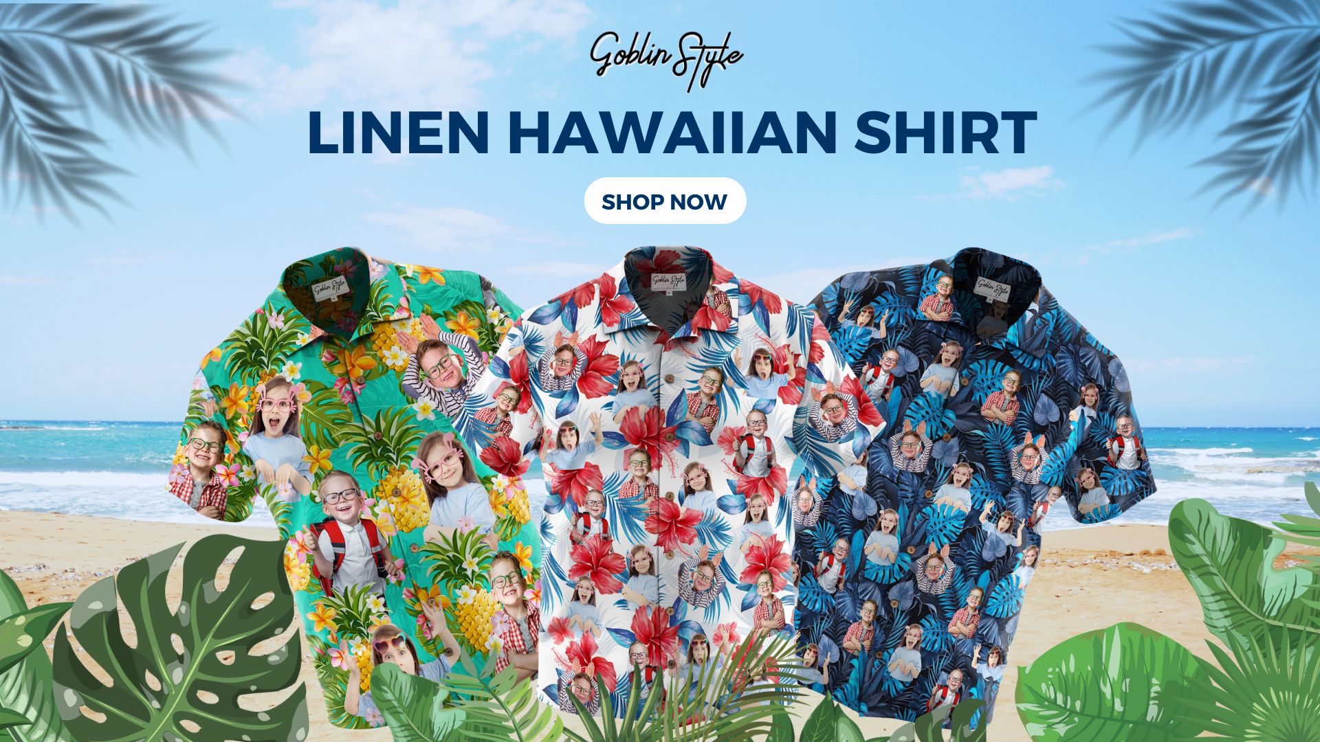 Goblin Style - Personalized Linen Hawaiian Shirts