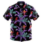 Tom Selleck Aloha Shirt – The Classic Black Jungle Bird Linen Shirt