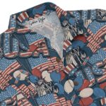 American Flag Linen Hawaiian Shirt
