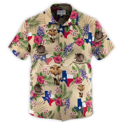 Texas Bluebonnet Hawaiian Shirt - Insignia Bluebonnet