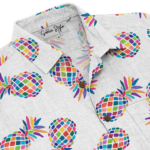 Adam Sandler Best Outfit - Pineapple Party Linen Hawaiian Shirt Collar