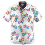 Adam Sandler Best Outfit - Pineapple Party Linen Hawaiian Shirt Back Front