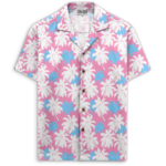 Adam Sandler Outfit Ideas - Pink & Blue Palm Tree Hawaiian Shirt
