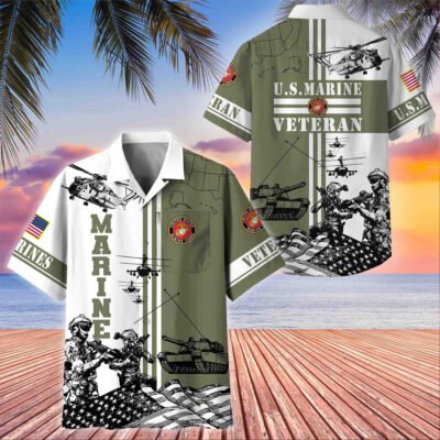 US Veterans Hawaii Shirt GS2423 - Marine