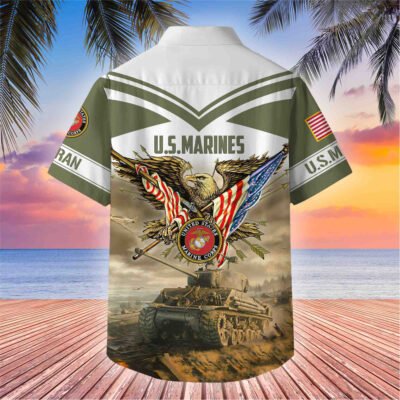 American Pride US Veterans Hawaii Shirt GS3410 - Marine