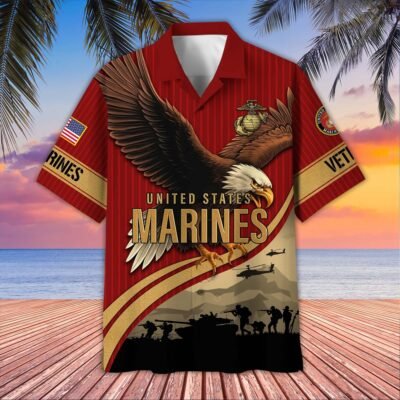 US Veterans Hawaiian Shirt GS3449 - Marine