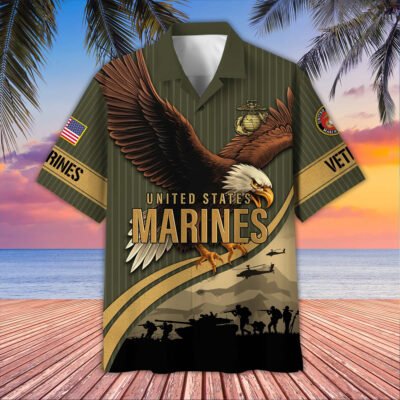 US Veterans Hawaiian Shirt GS3450 - Marine2