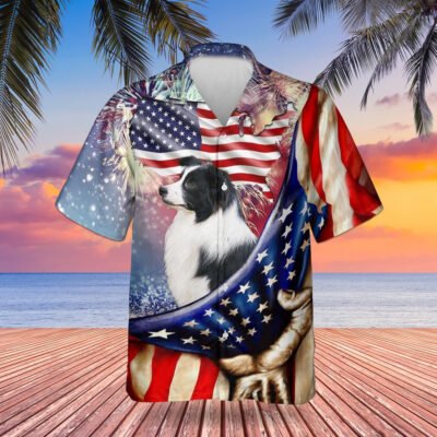 4Th Of July Hawaiian Shirts, Border Collie 4Th Of July Hawaiian Shirts Independence Day 2024 Border Collie Gifts Dog Lovers