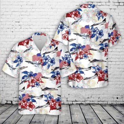 4Th Of July Hawaiian Shirts, Convair F-106 Delta Dart 4Th Of July Hawaiian Shirts, Military Aloha Shirts