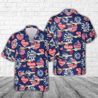 4Th Of July Hawaiian Shirts, Delta Air Lines Boeing 767-232 Vintage 4Th Of July Hawaiian Shirt, Military Aloha Shirts