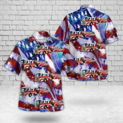 4Th Of July Hawaiian Shirts, District Heights Maryland District Heights Career Fire Station 26 4Th Of July Hawaiian Shirt, Hawaiian Firefighter Shirts