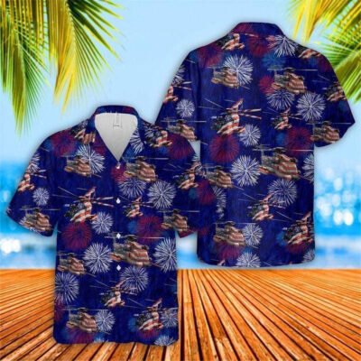 4Th Of July Hawaiian Shirts, Fireworks Of 4Th July American Flag Hawaiian Shirt, Fireworks Hawaiian Shirt