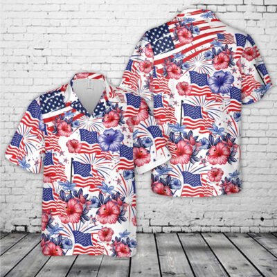 4Th Of July Hawaiian Shirts, 4th Of July Beach Hawaiian Shirt, Hawaiian Beach Shirts For Men Women