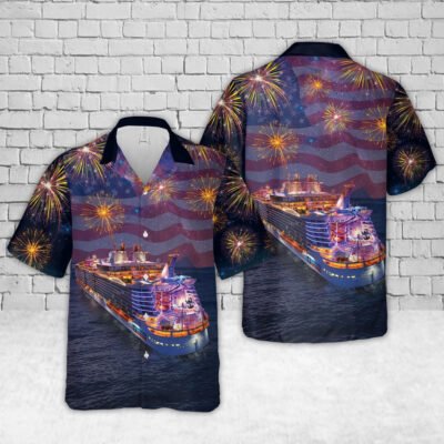 4Th Of July Hawaiian Shirts, Royal Caribbean International Oasis Of The Seas 4Th Of July Hawaiian Shirt, Military Aloha Shirts