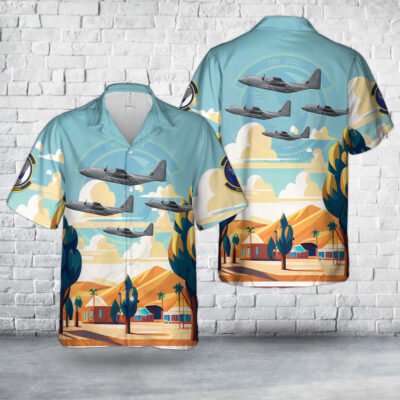 Air Force Hawaiian Shirt, Cannon Air Force Base, New Mexico, US Air Force 9th Special Operations Squadron 08-6201, MC-130J Commando II Hawaiian Shirt