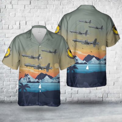 Air Force Hawaiian Shirt, Cannon Air Force Base, New Mexico, US Air Force MQ-9 Reaper Dirty Dozen, 27th SOW, 12th SOS Hawaiian Shirt