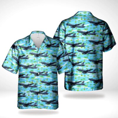 Air Force Hawaiian Shirt, Maine Air National Guard 101st Air Refueling Wing Boeing KC-135R Stratotanker (717-148) Hawaiian Shirt
