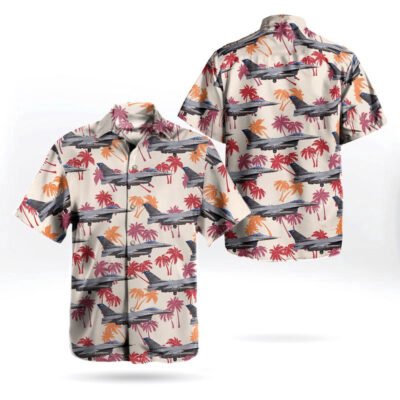 Air Force Hawaiian Shirt, Minnesota Air National Guard 148th Fighter Wing Lockheed Martin F-16CM Fighting Falcon Hawaiian Shirt