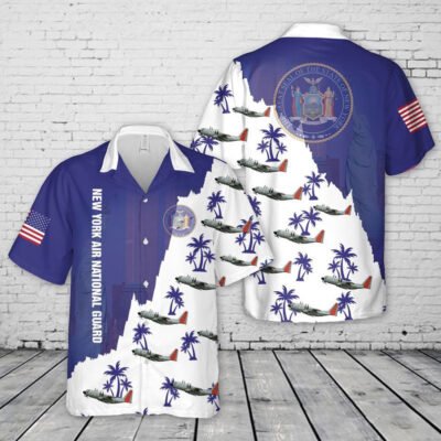 Air Force Hawaiian Shirt, USAF New York Air National Guard Lockheed LC-130 Hawaiian Shirt, Airplane Hawaiian Shirt, Military Aloha Shirts