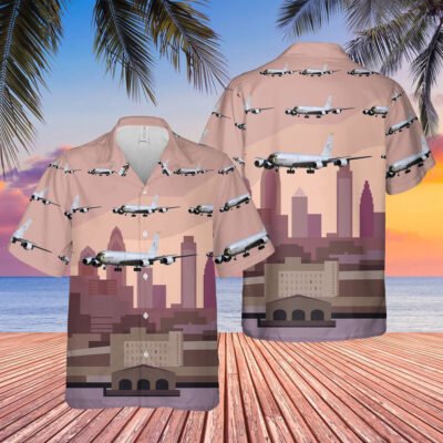 Air Force Hawaiian Shirt, USAF Pennsylvania Air National Guard 171st Air Refueling Wing Boeing KC-135T Stratotanker Hawaiian Shirt