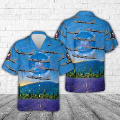Air Force Hawaiian Shirt, US Air Force 419th Flight Test Squadron Boeing B-52H-150-BW Stratofortress 60-0034 Hawaiian Shirt, Airplane Hawaiian Shirt