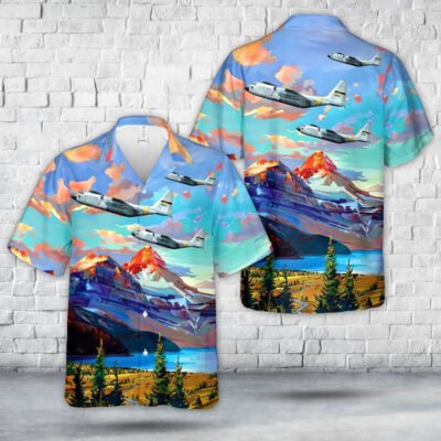 Air Force Hawaiian Shirt, US Air Force 69-5826 HC-130N Combat King 67th Aerospace Rescue and Recovery Squadron Hawaiian Shirt, Airplane Hawaiian Shirt