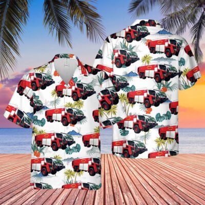 Air Force Hawaiian Shirt, US Air Force Aircraft Rescue Fire Fighting (ARFF) Hawaiian Shirt, Airplane Hawaiian Shirt, Military Aloha Shirts
