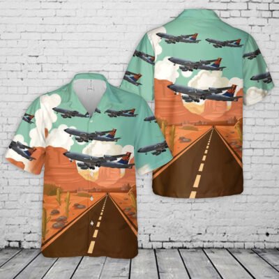Air Force Hawaiian Shirt, US Air Force Arizona Air National Guard Boeing KC-135 Stratotanker 62-3516 Hawaiian Shirt, Airplane Hawaiian Shirt
