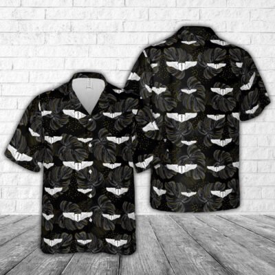 Air Force Hawaiian Shirt, US Air Force Basic Flight Surgeon Badge Hawaiian Shirt, Airplane Hawaiian Shirt, Military Aloha Shirts