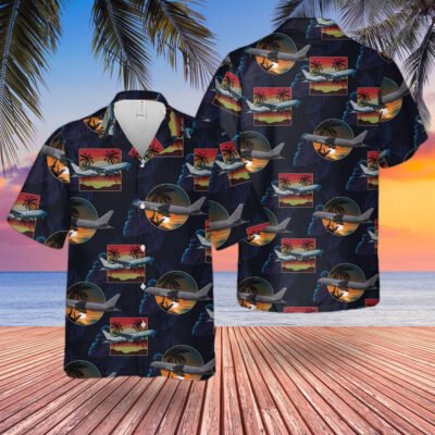Air Force Hawaiian Shirt, US Air Force Boeing KC-46 Pegasus Hawaiian Shirt, Airplane Hawaiian Shirt, Military Aloha Shirts