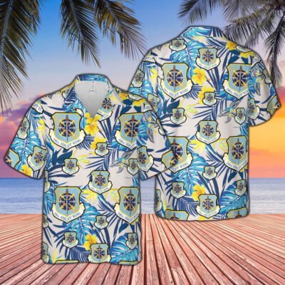 Air Force Hawaiian Shirt, US Air Force California Air National Guard, 146th Airlift Wing Hollywood Guard Hawaiian Shirt, Airplane Hawaiian Short Sleeve Shirt