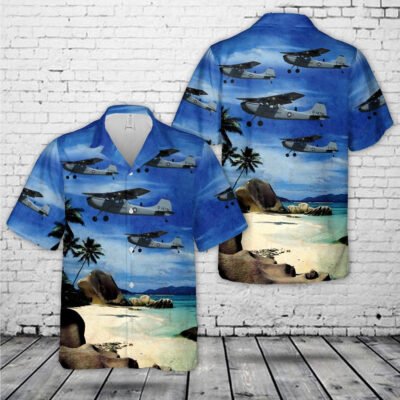 Air Force Hawaiian Shirt, US Air Force Cessna Bird Dog Hawaiian Shirt, Airplane Hawaiian Shirt, Military Aloha Short Sleeve Shirt