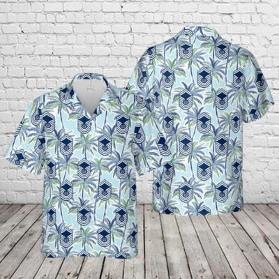 Air Force Hawaiian Shirt, US Air Force Chief Master Sergeant of the Air Force 1967-1991 insignia Hawaiian Shirt, Airplane Hawaiian Shirt