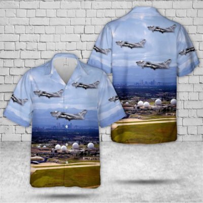 Air Force Hawaiian Shirt, US Air Force Colorado Air National Guard 120th TFS, 140th TFW A-7D Corsair II Hawaiian Shirt, Airplane Hawaiian Shirt