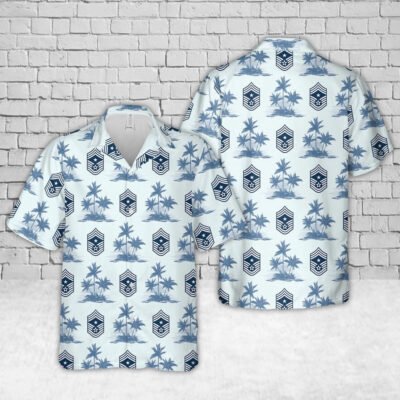 Air Force Hawaiian Shirt, US Air Force Command Chief Master Sergeant Hawaiian Shirt, Airplane Hawaiian Shirt, Military Aloha Shirts