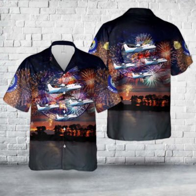Air Force Hawaiian Shirt, US Air Force Dornier C-146A Wolfhound Of 524th Special Operations Squadron, 4th Of July Hawaiian Shirt