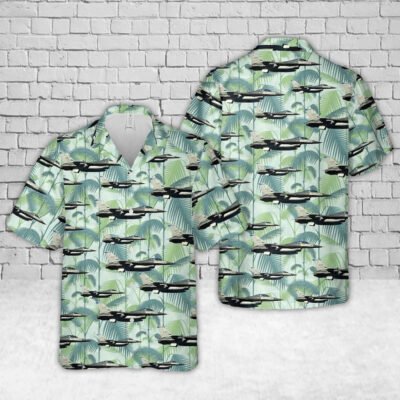 Air Force Hawaiian Shirt, US Air Force F-16CJ Fighting Falcon Minnesota Air National Guard Hawaiian Shirt, Airplane Hawaiian Shirt