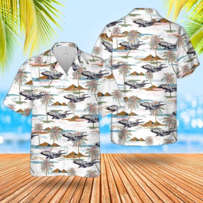 Air Force Hawaiian Shirt, US Air Force F101B Voodoo Hawaiian Shirt, Airplane Hawaiian Shirt, Military Aloha Shirts