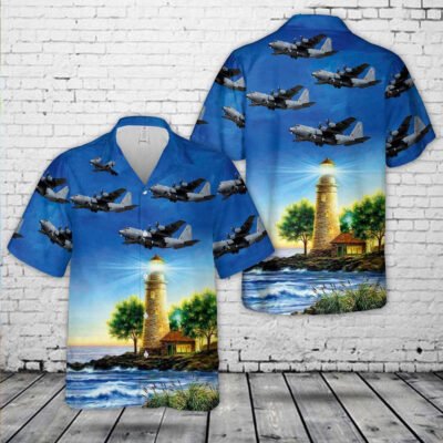 Air Force Hawaiian Shirt, US Air Force Lockheed AC-130J Ghostrider 73rd Special Operations Squadron Hawaiian Shirt, Airplane Hawaiian Shirt