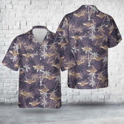 Air Force Hawaiian Shirt, US Air Force Master Navigator Wings Insignia Hawaiian Shirt, Airplane Hawaiian Shirt, Military Aloha Shirts