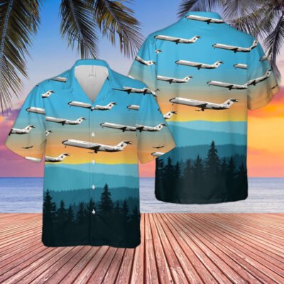 Air Force Hawaiian Shirt, US Air Force McDonnell Douglas C-9A Nightingale (DC-9-32CF) Hawaiian Shirt, Airplane Hawaiian Shirt, Military Aloha Shirts