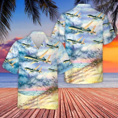 Air Force Hawaiian Shirt, US Air Force Michigan Air National Guard 172d Air Support Squadron MQ-9 Reaper Hawaiian Shirt, Airplane Hawaiian Shirt