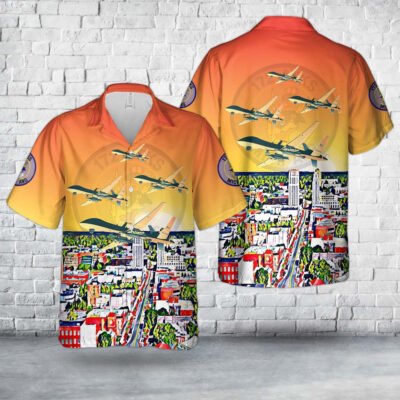Air Force Hawaiian Shirt, US Air Force Michigan Air National Guard 172nd Attack Squadron MQ-9 Reaper Hawaiian Shirt, Airplane Hawaiian Shirt