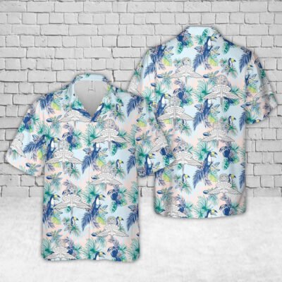 Air Force Hawaiian Shirt, US Air Force Military Freefall Parachutist Badge Master Hawaiian Shirt, Airplane Hawaiian Shirt, Military Aloha Shirts