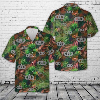 Air Force Hawaiian Shirt, US Air Force Munitions (AMMO) Badge Senior Hawaiian Shirt, Airplane Hawaiian Shirt, Military Aloha Shirts