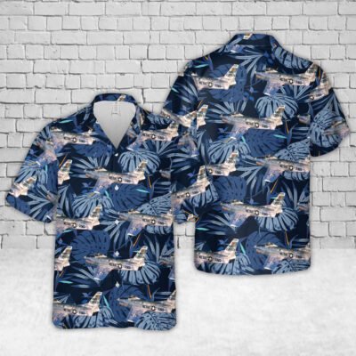 Air Force Hawaiian Shirt, US Air Force Nebraska Air National Guard North American F-86D-40-NA Sabre 52-3653 Hawaiian Shirt, Airplane Hawaiian Shirt