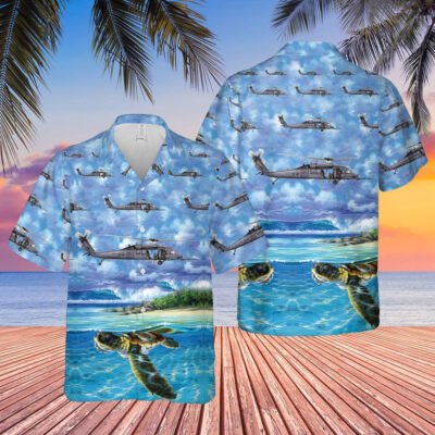 Air Force Hawaiian Shirt, US Air Force New York Air National Guard 101st Rescue Squadron HH-60G Pave Hawk Hawaiian Shirt, Airplane Hawaiian Shirt