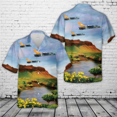 Air Force Hawaiian Shirt, US Air Force North American QF-100D Super Sabre target drone (sn 56-3109) Hawaiian Shirt, Airplane Hawaiian Shirt