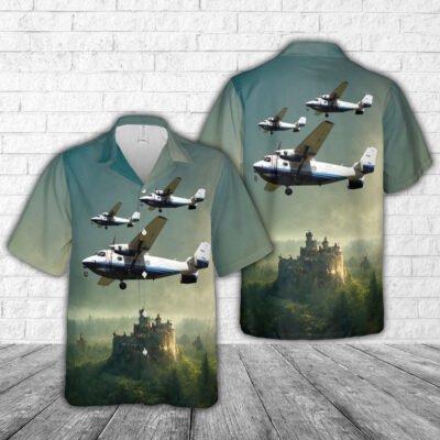 Air Force Hawaiian Shirt, US Air Force PZL-Mielec C-145A Skytruck Hawaiian Shirt, Airplane Hawaiian Shirt, Military Aloha Shirts